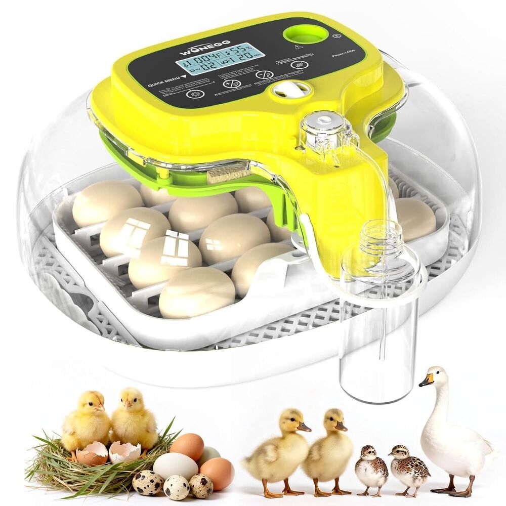 16 Eggs Incubator with Auto Water Refill, Auto temp Control for chicken &quail